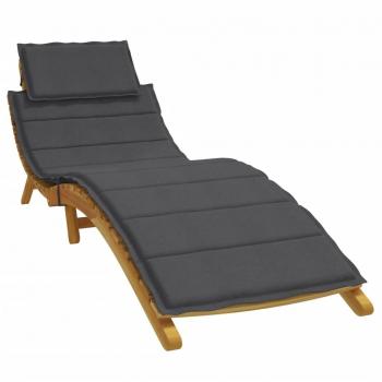 Cojín para tumbona tela 186x58x3 cm Color Antracita melange, Gris claro melange, Gris oscuro melange - VidaXL Cojín Decorativo de Asiento para Muebles de Salón