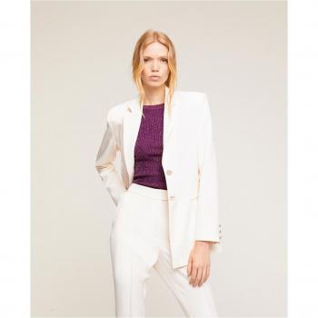 Blazer de mujer de botonadura simple en color liso