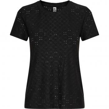 Camiseta de mujer JDY de manga corta Cathinka Tag con detalle troquelado
