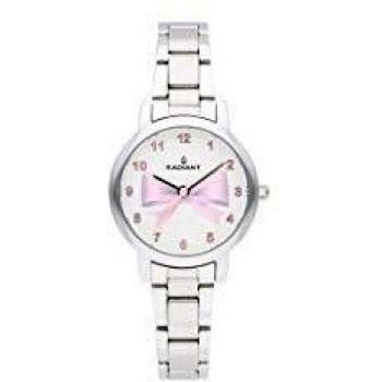 Reloj Radiant Niña Valentina Blanco Rosa Plata RA497201 con Auriculares Inalámbricos y Lazo