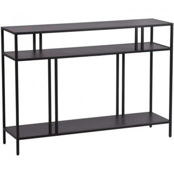 Mesa consola de metal 78 x 110 x 30 cm color negro