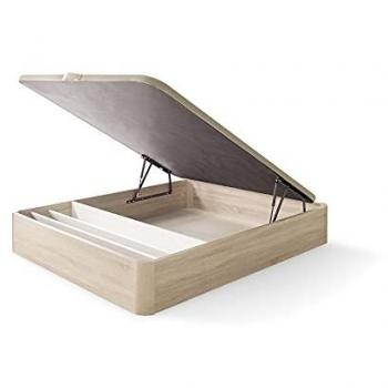 Canapé Leonor Elevable con Zapatero Abatible de Madera 135x190 cm - Montaje Incluido - Altura de Almacenaje 30 mm