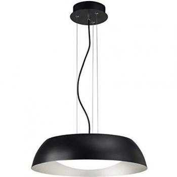 Lámpara colgante Argenta Pequeña 18W LED 3000K, 1800lm, negro mate/plateado/acrílico blanco