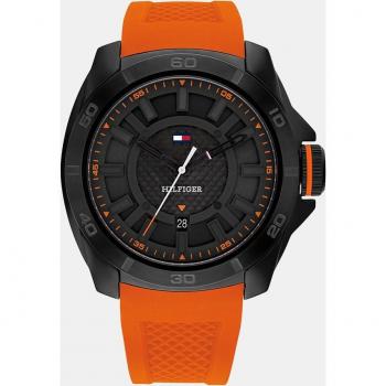 Tommy Hilfiger - Reloj de hombre Windsurf 1792136 con correa de silicona negra