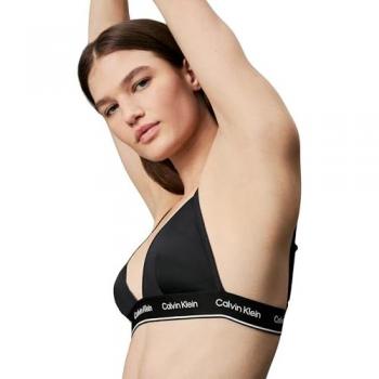 Bikini Triangular de Mujer Calvin Klein Meta Legacy Negro XL, Beachwear, Nylon