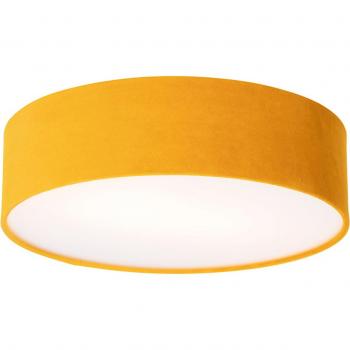 Plafón moderno ocre 40 cm cilindro textil LED max. 2 x 40W