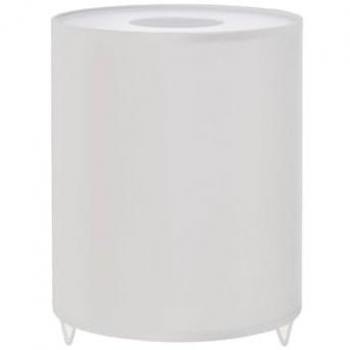Lámpara de Mesa Riva EPIKASA, Metal y Tejido, Color Blanco, 21x21x27 cm