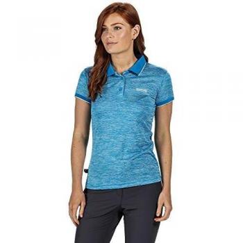 Regatta Remex II-Polo Clásico De Secado Rápido T-Shirts/Polos/Vests, Mujer, Blue Aster, 18