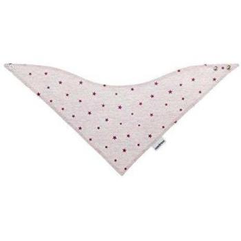 Cambrass Stela - Babero bandana, 36.5 x 18 cm, color rosa / estrella