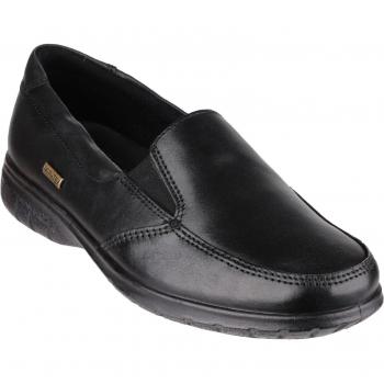 Cotswold Ladies Withington Leather Waterproof Loafer Shoe Black