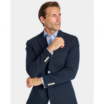AMERICANA DE HOMBRE REGULAR LISO MARINO