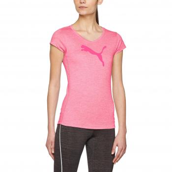 Puma Heather Cat Tee – Camiseta, primavera/verano, mujer, color Knockout Pink Heather, tamaño extra-small