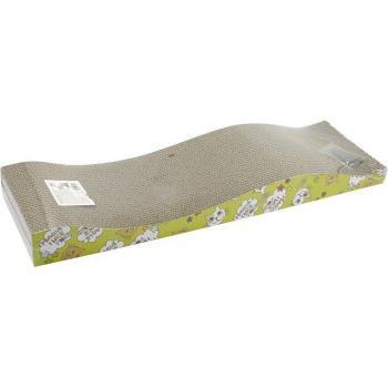 Rascador para Gatos con Hierba Gatera Alfombrillas Tabla de Cartón 68x21*5.5CM