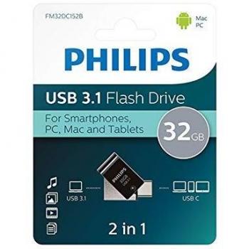 Philips USB Flash Drive 2-in-1 32GB, USB3.1 - USB-C