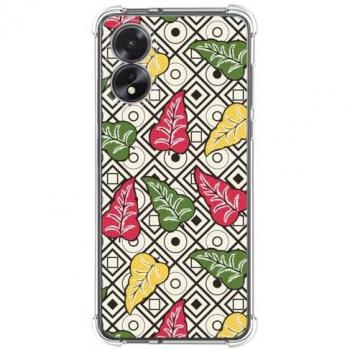 Funda Antigolpes de Silicona para Oppo A18 con Diseño de Flores 11