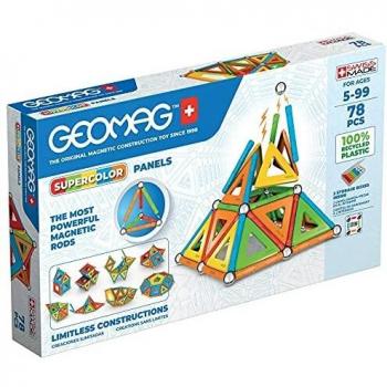 Geomag Supercolor Eco-Friendly Magnetic Construction Panels 78 Pieces