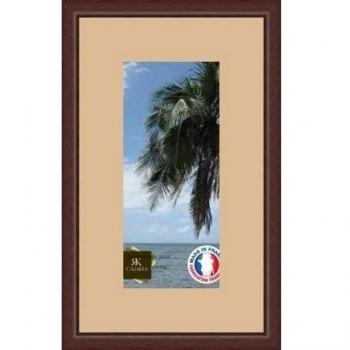 Marco de pared de fotos 31 x 14 x 14 x 31 cm, marco plateado moderno, 2,3 cm de longitud, de madera, madera, Marron-38, Passe-Partout Sable