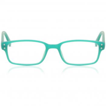 Square Full Rim Plastic Kids' Prescription Glasses - Green Size 45 - Blue Light Block Available - SmartBuy Kids