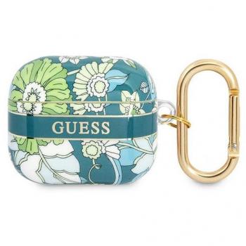 Funda Guess Floral Verde para AirPods 3 con Mosquetón