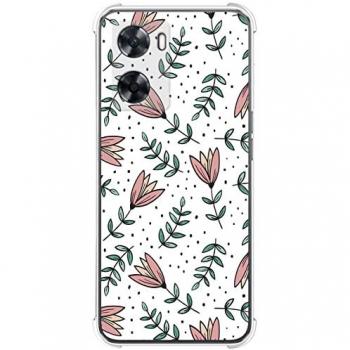 Funda de Silicona Antigolpes para Oneplus Nord N20 SE con Diseño de Flores 01