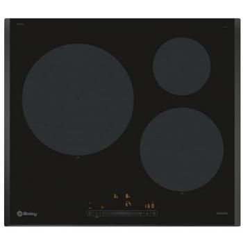 Placa de Inducción 60cm con 3 Zonas de Cocción y Zona Especial de 28cm - Balay 3EB965LH Negra