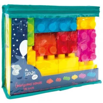 Tachan - Set de Construcciones Blandas 28 Piezas Multicolor con Bolsa de Cremallera (Ref. SB1028)