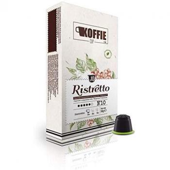 KoffieCup Ristretto 40 cápsulas compostables de café compatibles con máquinas Nespresso original line. Receta Ristretto. Total 40 cápsulas