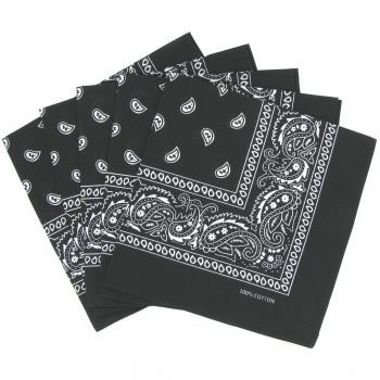 Lote de 5 bandanas paisley, algodón, diseño de cachemira EE.UU. y vendido por 5
