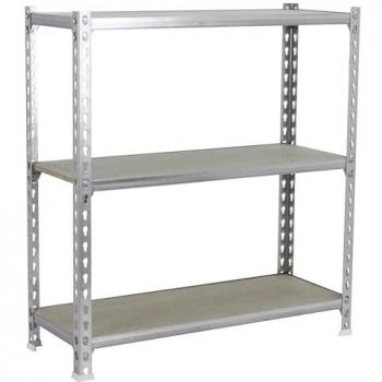 Estantería Metálica SimonRack de Almacenaje, 900x1200x400 mm, 3 Baldas de Madera, Soporta 200 kg por balda, Acero Galvanizado/Madera