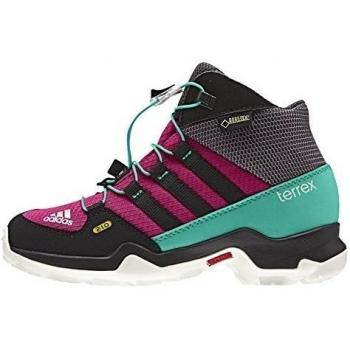 adidas Terrex Mid Gtx K, Zapatillas de Deporte Unisex Infantil, Rojo / Rosa / Negro