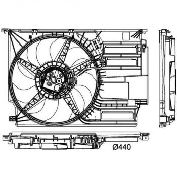 Ventilador de Radiador Eléctrico MAHLE ORIGINAL CFF 405 000P para MINI 3/5 Puertas