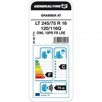 General garra en fr búho – 245/75/R16 120Q – F/C/74db – Neumáticos de verano