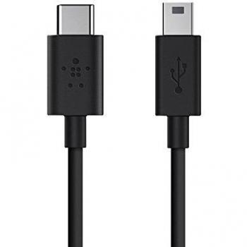 Belkin F2CU034bt06-BLK - Cable USB 2.0 de USB-C a Mini B, Color Negro