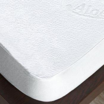 San Carlos Aloe Vera - Funda de colchon para cama de 150 cm, color blanco