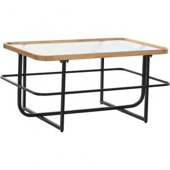 Mesa de Centro DKD Home Decor Cristal Metal (90 x 60 x 46 cm)