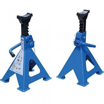 Caballetes de tubo BGS 3016 - capacidad de carga 6000 kg / par, carrera 382 mm, altura ajustable hasta 600 mm, incluye 1 par