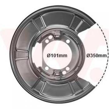 VAN WEZEL Chapa protectora contra salpicaduras, disco de freno 3077371