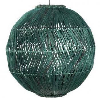Adda Home - Lámpara Techo Fibras Semarang 45x45x45 Cm - Iluminación Decorativa Hogar, color verde