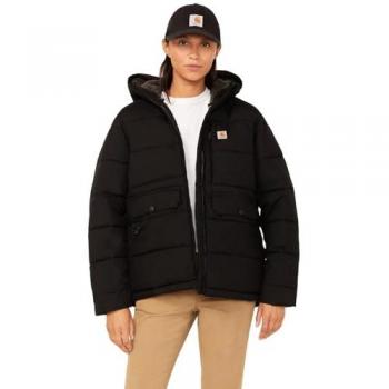 Carhartt Chaqueta de Dama Relaxed Midweight Utility con Aislamiento, Superficie Impermeable y Tecnología WindFighter, Color Negro, Talla XL