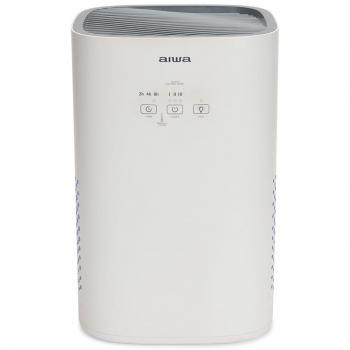 Purificador de Aire Aiwa PA-100 con Filtro H13 HEPA, Ionizador, Filtración 99,95%, Ultra Silencioso, Temporizador, 3 Velocidades de Ventilación, UV LED, para