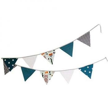 Guirnalda de banderines de ULLENBOOM ® con bosque, verde, azul
