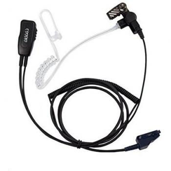 Coodio Kenwood Radio Auriculares Profesional Micro-Auricular Micrófono [Tubo Acústico] Seguridad y Bodyguard Para Kenwood con conector de sistemas Walkie-Talkie Transceptor Emisor y Receptor PMR