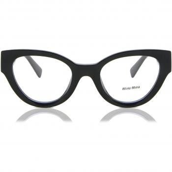 Miu Miu MU 01VV Women's Eyeglasses Black Size 52 (Frame Only) - Blue Light Block Available