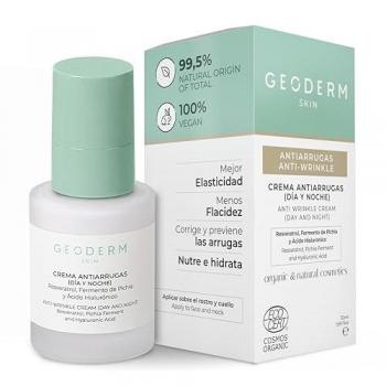 Crema Antiarrugas Orgánica, Bio y Vegana - Geoderm 50 ml - Corrige y Previene Arrugas con Resveratrol, Fermento de Pichia y Ácido Hialurónico - Todo tipo de