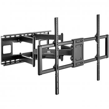 Soporte de Pared Maclean MC-482 para TV, VESA 900x600 máx., compatible con pantallas de 60 a 120, capacidad de carga hasta 120 kg, color negro