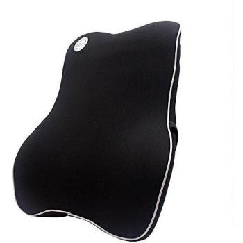 Valuetom Almohada de Apoyo Lumbar Premium,Espuma de Memoria Cojín de Respaldo Inferior para el Hogar,Silla de Oficina y Asiento de Coche Color Negro