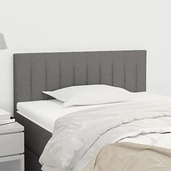 Cabecero de tela gris oscuro 100x5x78/88 cm Vidaxl