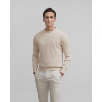Jersey beige cuello redondo para hombre de Silbon