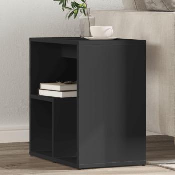 Mesa auxiliar vidaXL 2 uds madera de ingeniería 50x30x50 cm blanco, negro y roble sonoma, mesa de sofá, mesa de entrada para salón, consola de entrada, mueble recibidor