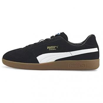 Zapatillas Puma Handball Black White para Hombre y Mujer, diseño unisex, color negro con detalles en blanco, suela de goma antideslizante, parte superior de malla transpirable, amortiguación ligera y soporte lateral
